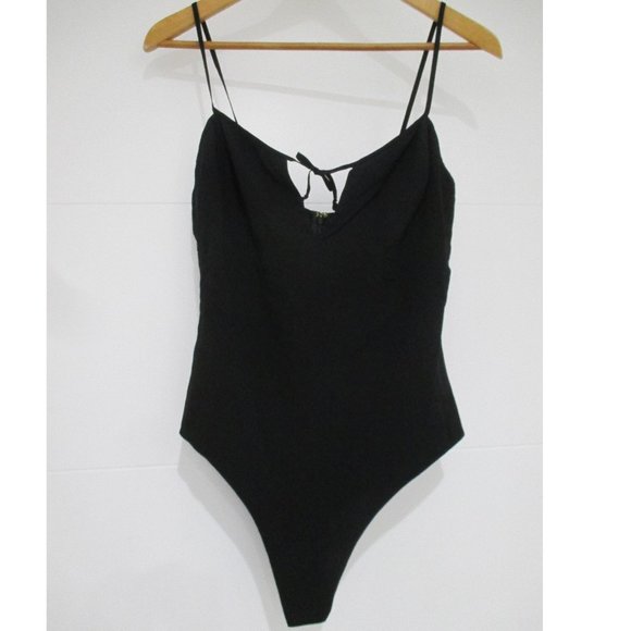 NWT FOR LOVE & LEMONS MELANIE BLACK BODYSUIT SIZE L - Picture 2 of 5